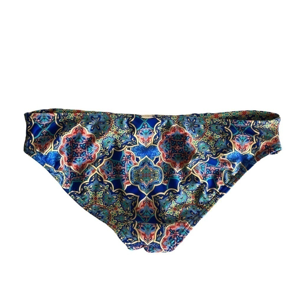 Sunsets Pompeii Twist And Shout Blue Bikini Bottoms Small - Picture 2 of 10